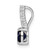 Sterling Silver Polished Rhodium-plated Cr. Blue Spinel and CZ Pendant