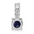 Sterling Silver Polished Rhodium-plated Cr. Blue Spinel and CZ Pendant