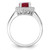 Sterling Silver Polished Rhodium-plated Red and Clear CZ Ring - QR-1AF925FA-5065