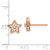 Sterling Silver Polished Rose-tone CZ Star Post Earrings