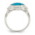 Sterling Silver Polished Round Imitation Turquoise Ring - QR-2E5D695D-5256