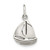 Sterling Silver Polished Sailboat Pendant
