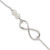 Sterling Silver Polished Simulated Pearls and Infinity with 1in ext Bracele