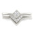 Sterling Silver Polished Square CZ 3 Ring Set - QR-5474271F-6045