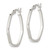 Sterling Silver Polished Square Tube Hexagon Hoop Earrings