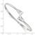 Sterling Silver Polished Tapered Baguette CZ Cuff Bangle