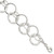 Sterling Silver Polished Textured Fancy Circle Link Bracelet