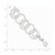 Sterling Silver Polished Textured Fancy Circle Link Bracelet