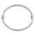 Sterling Silver Polished Textured Hinged Bangle - QB-2D6373A5-2711