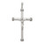 Sterling Silver Polished Textured Hollow Crucifix Pendant