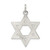 Sterling Silver Polished Textured Solid Star of David Pendant