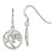 Sterling Silver Polished Tree Dangle Shepherd Hook Earrings