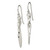 Sterling Silver Polished Twisted Bar Dangle Shephard Hook Earrings
