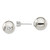 Sterling Silver Polished w/6mm CZ Front Back Post Earrings