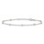 Sterling Silver Polished w/CZ 9 inch Plus1 inch Ext. Anklet