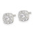 Sterling Silver Polished White CZ Cluster 6.85mm Post Earrings