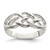 Sterling Silver Polished Woven Celtic Pattern Top Ring - QR-E59ED280-5334