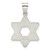 Sterling Silver Polsihed and Textured Solid Star of David Pendant