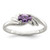 Sterling Silver Purple Oval CZ Ring - QR-ADD41D9F-1507