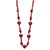 Sterling Silver Red Jade Hearts/FW Cultured Pearl Necklace