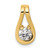 14k 4.7mm AA Diamond Teardrop Shape Slide Pendant