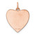 Sterling Silver RG Plated Engraveable Heart Polished Front/Satin Back Disc - QM-350EDE4F-4571