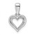 Sterling Silver RH CZ Heart Dangle Pendant