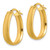 14K 4.85x18.5mm Satin and Polished Teardrop Hoop Earrings