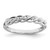 Sterling Silver RH Polished CZ Twisted Ring - QR-F201D76B-4284