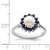 Sterling Silver Rhod 6mm FW Cultured Button Pearl & Sapphire Ring - QD-C43C05F8-5973