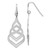 Sterling Silver Rhod. Polished Grooved Fancy Drop Dangle Earrings