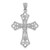 Sterling Silver Rhodium & Diam. Filigree Cross Pendant
