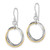 Sterling Silver Rhodium & Gold-Plated Triple Circle Dangle Earrings