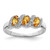 Sterling Silver Rhodium 3 Stone Citrine & Diamond Ring - QD-EE20FC98-8509