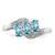 Sterling Silver Rhodium 3 Stone Light Swiss Blue Topaz & Diamond Ring - QD-43AB89D2-3051