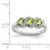 Sterling Silver Rhodium 3 Stone Peridot & Diamond Ring - QD-8E661237-7033