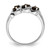Sterling Silver Rhodium 3 Stone Smoky Quartz & Diamond Ring - QD-8BD65523-3561