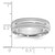 Sterling Silver Rhodium 6mm Comfort Fit Double Milgrain Size 4 Band