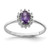 Sterling Silver Rhodium Amethyst & Diamond Ring - QD-2F910911-5362