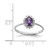 Sterling Silver Rhodium Amethyst & Diamond Ring - QD-2F910911-5362