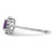 Sterling Silver Rhodium Amethyst & Diamond Ring - QD-4EE9D1F6-8681