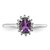Sterling Silver Rhodium Amethyst & Diamond Ring - QD-4EE9D1F6-8681