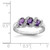 Sterling Silver Rhodium Amethyst & Diamond Ring - QD-BCFB6CC3-5883