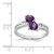 Sterling Silver Rhodium Amethyst Heart Ring - QD-9478EF22-8190