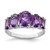 Sterling Silver Rhodium Amethyst Ring - QD-BF86F0EC-5034