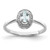 Sterling Silver Rhodium Aqua & Diamond Ring - QD-65367AB6-8253