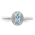 Sterling Silver Rhodium Aqua & Diamond Ring - QD-65367AB6-8253