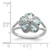 Sterling Silver Rhodium Aquamarine Diamond Ring - QD-E4EFECFE-9868