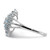 Sterling Silver Rhodium Aquamarine Ring - QR-53F2AE59-1040