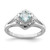 Sterling Silver Rhodium Aquamarine Square Ring - QR-5CE79477-9027